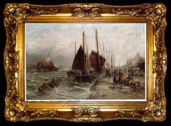 framed  unknow artist Seascape, boats, ships and warships. 57, ta009-2